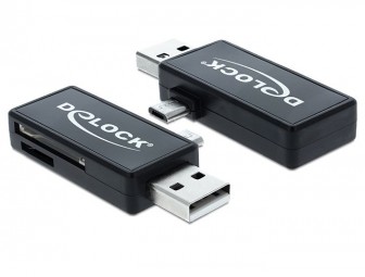 DeLock microUSB/USB A OTG kártyaolvasó