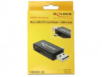 DeLock microUSB/USB A OTG kártyaolvasó