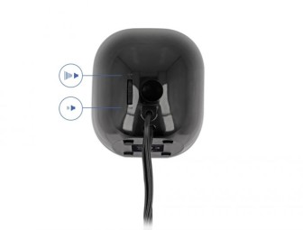 DeLock Mini Stereo PC Speaker with 3.5mm Stereo Jack male and USB Powered Black/Grey