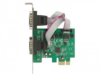 DeLock PCI Express Card to 2x Serial RS-232 high speed 921K with voltage supply