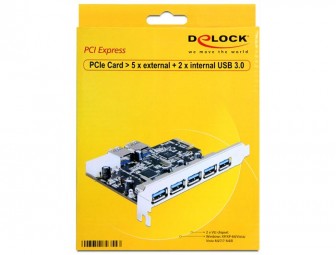 DeLock PCI Express Card > 5x external + 2x internal USB 3.0