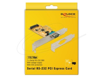 DeLock PCI Express Card to 1 x Serial RS-232 with voltage supply ESD