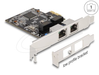 DeLock PCI Express Network Card Gigabit LAN 2xRJ45