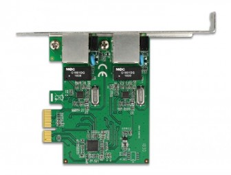 DeLock PCI Express x1 Card 2x RJ45 Gigabit LAN RTL8111