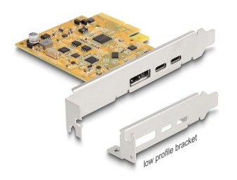 DeLock PCI Express x4 Card to 1 x external USB Type-C 10 Gbps female + 1 x external USB Type-C 10 Gbps (DP Alt Mode) female