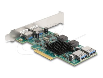 DeLock PCI Express x4 Card to 2xExternal USB 5Gbps Type-A + 2xInternal USB 5Gbps Type-A Dual Channel Low Profile Form Factor