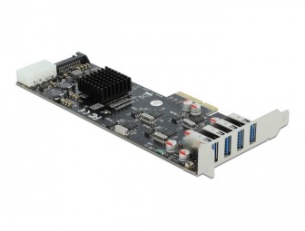 DeLock PCI Express x4 Card to 4x external USB 3.2 Quad Channel Low Profile Form Factor