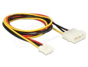 DeLock Power Cable 4 pin male > 4 pin floppy female 60cm
