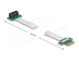 DeLock Riser Card PCI Express x1 male to x1 slot 90° angled with FPC cable 30 cm