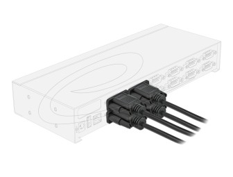 DeLock RS-232 Cable Serial D-Sub 9 male to male with narrow plug housing 3m Black