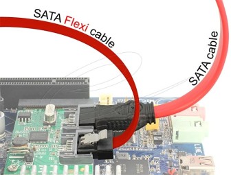 DeLock SATA 6 Gb/s Cable 10cm Red FLEXI