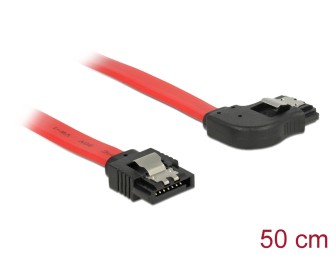 DeLock SATA 6 Gb/s Cable straight to right angled 50cm Red