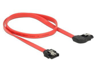 DeLock SATA 6 Gb/s Cable straight to right angled 50cm Red
