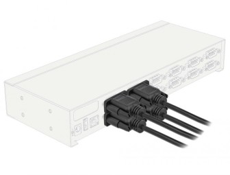 DeLock Serial Cable RS-232 D-Sub 9 female to female null modem with narrow plug housing Full Handshaking 2m Black