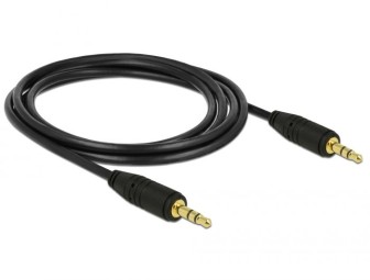 DeLock Stereo Jack Cable 3.5 mm 3 pin male > male 2m Black