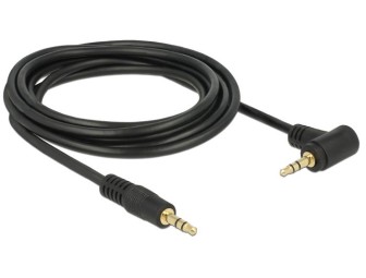 DeLock Stereo Jack Cable 3.5 mm 3 pin male > male angled 3m black
