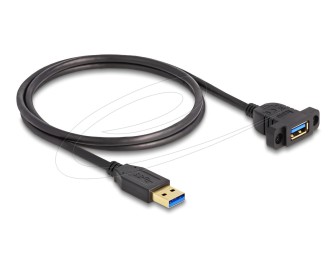 DeLock SuperSpeed USB-A 3.2 cable 1m Black