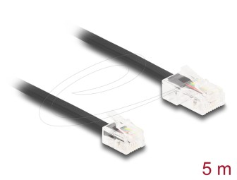 DeLock Telephone Cable RJ45 plug to RJ11 plug 5m Black