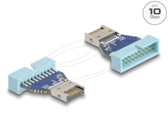 DeLock USB 10 Gbps Adapter Pin Header male to internal USB Type-E Key A male