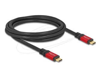 DeLock USB 2.0 Cable USB Type-C male to male 2m Red Metal