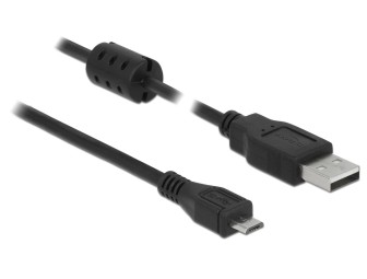 DeLock USB 2.0 Type-A male to USB 2.0 Micro-B male cable 5m Black