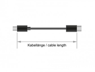 DeLock USB 2.0 Type-A to Type-C 3m cable Black