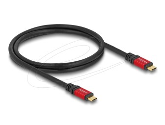 DeLock USB cable USB-C to USB-C 1m Red