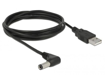 DeLock USB Power Cable to DC 5.5 x 2.5 mm male 90° 1,5m
