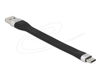 DeLock USB Type-A to USB Type-C cable 0,15m 3A Black