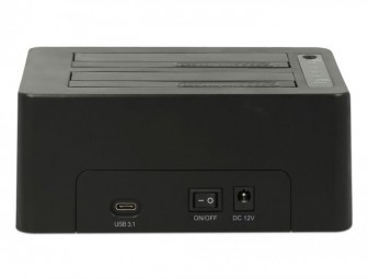 DeLock USB Type-C 3.1 Docking Station for 2x SATA HDD/SSD with Clone Function