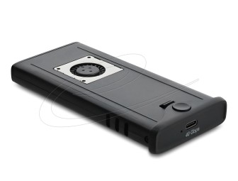 DeLock USB Type-C 40Gbps Enclosure for 1xM.2 NVMe PCIe SSD with fan Tool Free Black