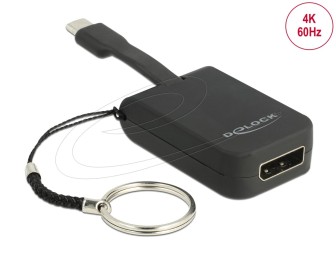 DeLock USB Type-C Adapter to DisplayPort (DP Alt Mode) 4K 60 Hz Key Chain