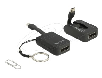 DeLock USB Type-C Adapter to DisplayPort (DP Alt Mode) 4K 60 Hz Key Chain