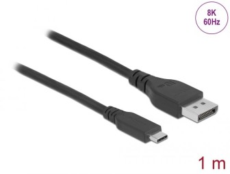 DeLock USB Type-C to DisplayPort cable 1m Black