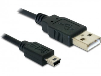 DeLock USB2.0-A > USB mini-B 5 pin 1m male/male kábel