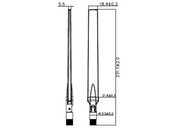 DeLock WLAN 802.11 ac/a/h/b/g/n Antenne RP-SMA Stecker 5 - 7 dBi