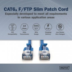 Digitus CAT6A F-FTP Patch Cable 2m Blue