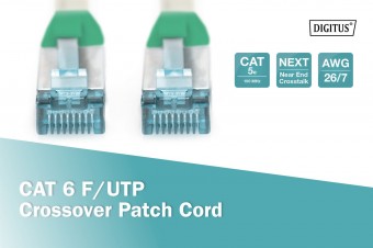 Digitus CAT 5e F-UTP crossover patch cord, Cu, PVC
