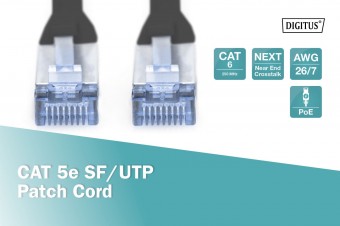 Digitus CAT 5e SF-UTP patch cord, Cu, PVC