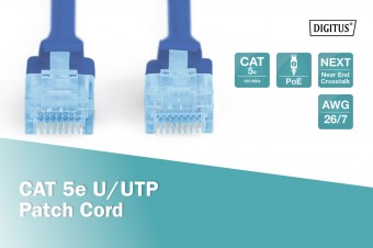 Digitus CAT 5e U-UTP patch cord, Cu, PVC