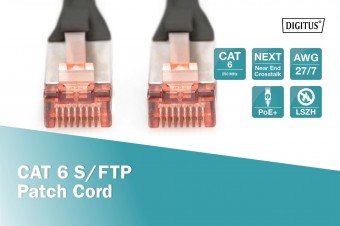 Digitus CAT 6 S-FTP patch cord, Cu, LSZH
