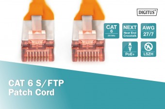 Digitus CAT 6 S-FTP patch cord, Cu, LSZH
