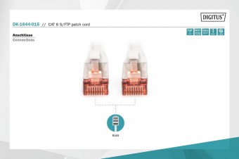Digitus CAT 6 S-FTP patch cord, Cu, LSZH