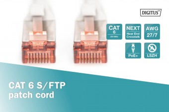 Digitus CAT 6 S-FTP patch cord, Cu, LSZH