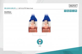Digitus CAT 6 S-FTP patch cord, Cu, LSZH