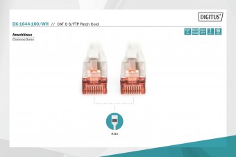 Digitus CAT 6 S-FTP patch cord, Cu, LSZH