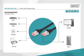 Digitus CAT 6 S-FTP patch cord, Cu, LSZH
