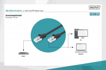 Digitus CAT6 S-FTP Patch Cable 1m Black