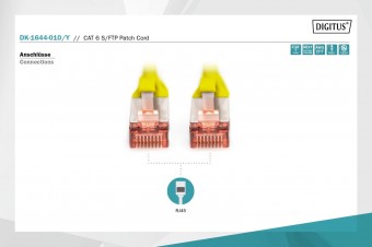 Digitus CAT 6 S-FTP patch cord, Cu, LSZH