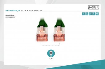 Digitus CAT 6 S-FTP patch cord, Cu, LSZH